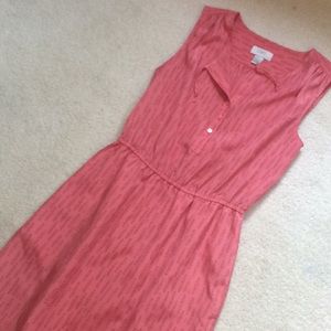 Coral dress, with pockets!